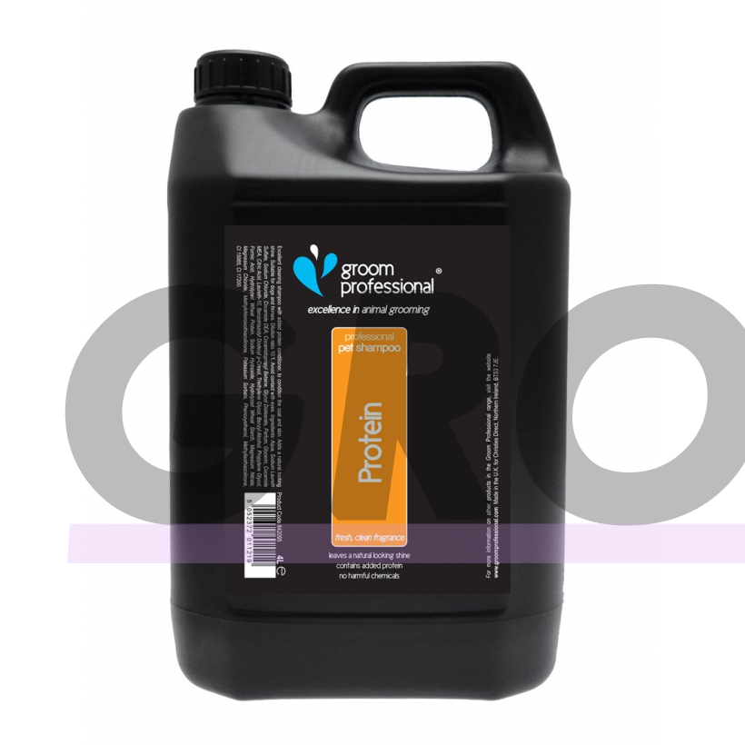 Szampon Groom Professional 2 in 1 Protein Shampoo - šampūnas ir kondicionierius viename. Talpa: 4l Szampon Groom Professional 2 in 1 Protein Shampoo - šampūnas ir kondicionierius viename. Talpa: 4l