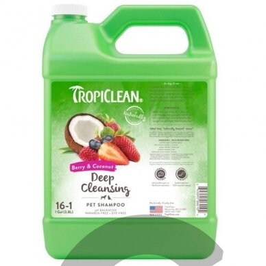 Tropiclean Deep Cleansing Berry & Coconut Pet Shampoo - Шампунь глубокой очистки для собак и кошек 1