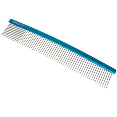 Trim Belinda 02 25 cm - lenktos šukos su aliuminio rankenėle ir mišriu dantų išdėstymu 80/20