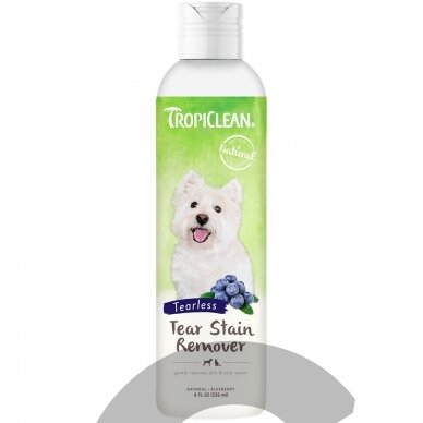 „Tropiclean Tear Stain Remover Facial Cleanser“ 236ml - Švelnus pienelis dėmėms ir ašarų žymėms šalinti - talpa: 236ml 1