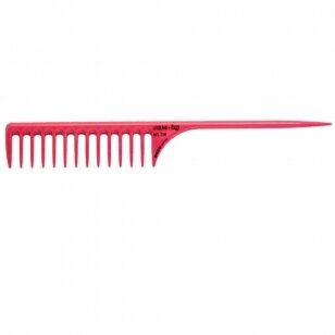 "Utsumi BW Carbon #296" šukos 25 cm - profesionalios aukščiausios kokybės šukos su anglies pluošto smaigaliu, dideliu atstumu tarp dantų - Rožinė spalva