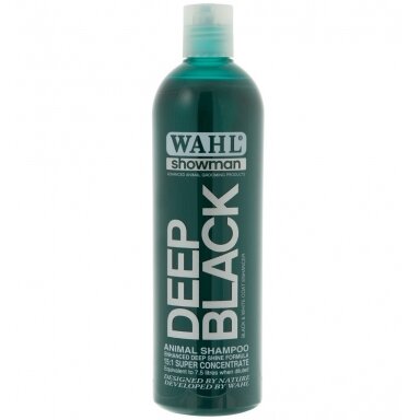 Wahl Deep Black Shampoo - profesionalus šampūnas juodiems ir tamsiems plaukams - Talpa: 500ml Wahl Deep Black Shampoo - profesionalus šampūnas juodiems ir tamsiems plaukams - Talpa: 500ml