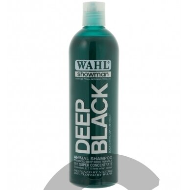 Wahl Deep Black Shampoo - profesionalus šampūnas juodiems ir tamsiems plaukams - Talpa: 500ml Wahl Deep Black Shampoo - profesionalus šampūnas juodiems ir tamsiems plaukams - Talpa: 500ml