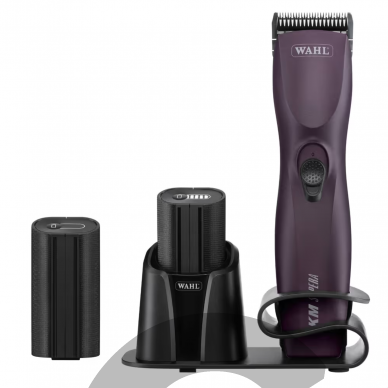 Wahl KM Supera Brushless Clipper - profesionali belaidė kirpimo mašinėlė su bešepetėliniu varikliu, 2 akumuliatoriai + peiliukas Nr. 10
