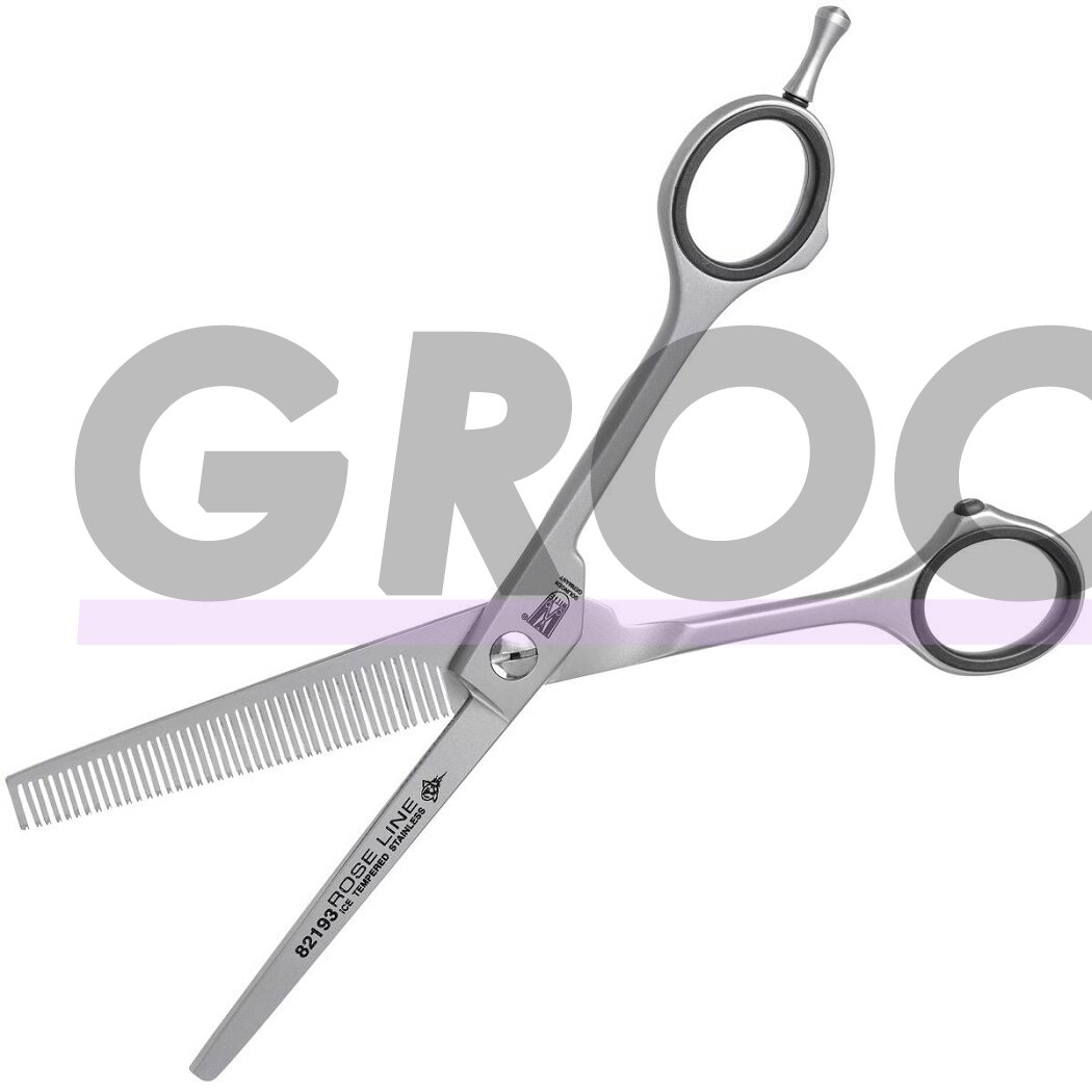 Witte Rose Line 6,5" - Vienpusės filiravimo žirklės, 46 dantukai 1 Witte Rose Line 6,5" - Vienpusės filiravimo žirklės, 46 dantukai 1
