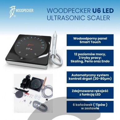 Woodpecker U6 LED ultragarsinis dantų akmenų valiklis su LED apšvietimu 2