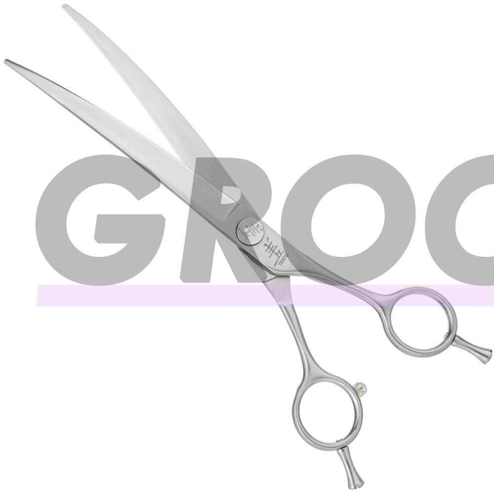 Yento Fanatic Series Curved Scissors 7,5" - profesionalios lenktos žirklės, anglies nerūdijančio plieno 3