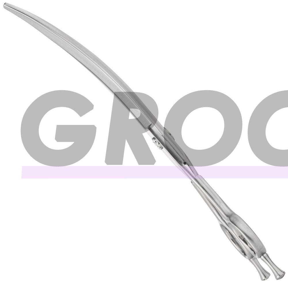 Yento Fanatic Series Curved Scissors 7,5" - profesionalios lenktos žirklės, anglies nerūdijančio plieno 1