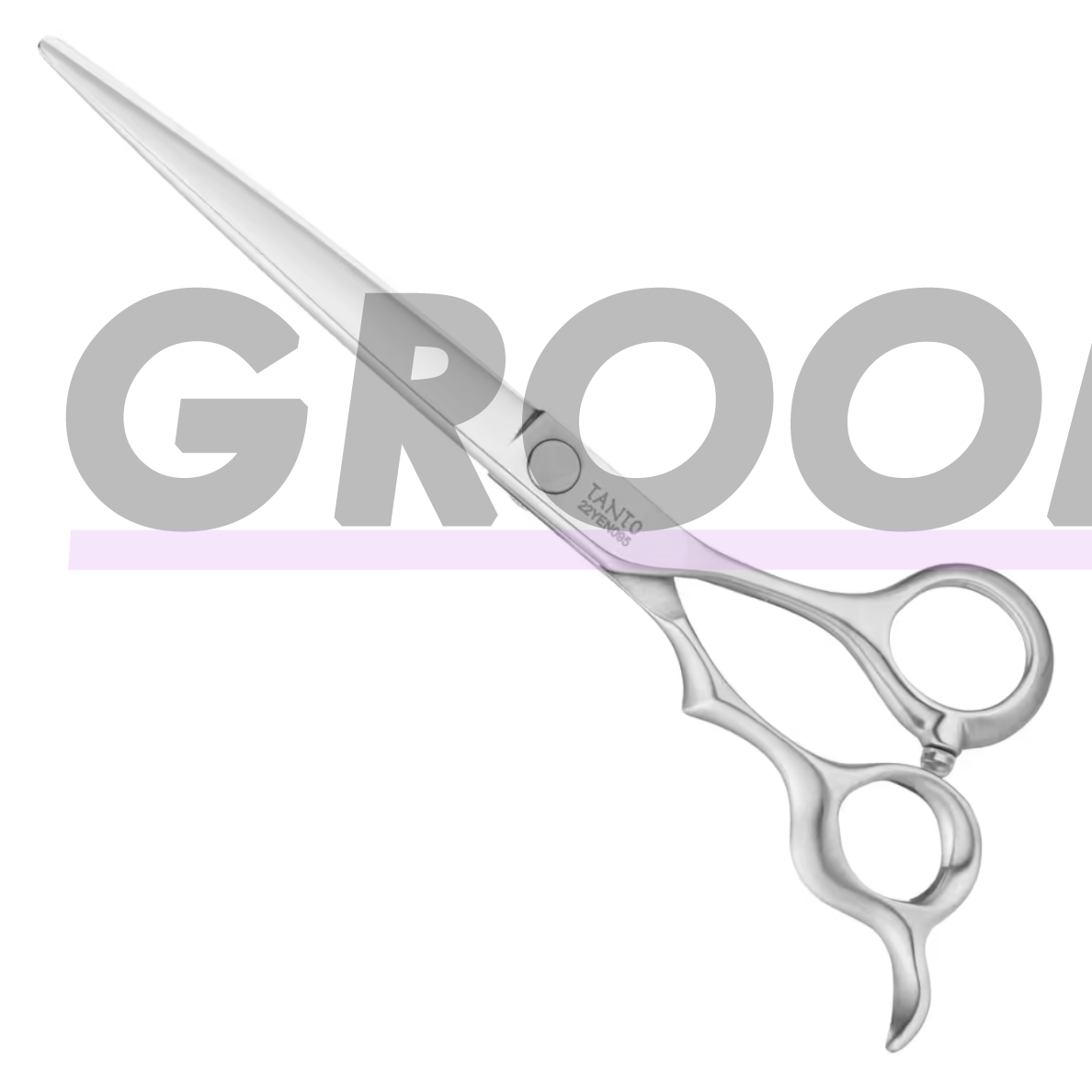 Yento TanTo Straight Scissor 7″ – profesionalios tiesios gyvūnų kirpimo žirklės, pagamintos iš japoniško „Yasugi Hagane“ plieno. 2