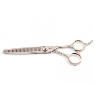Yento Ergo 6,5 "- profesionalios vienpusės filiravimo žirklės, 48 dantys Yento Ergo 6,5 "- profesionalios vienpusės filiravimo žirklės, 48 dantys