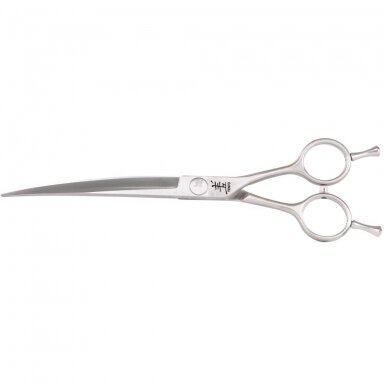 Yento Fanatic Series Curved Scissors 7" - profesionalios lenktos žirklės, nerūdijantis anglinis plienas