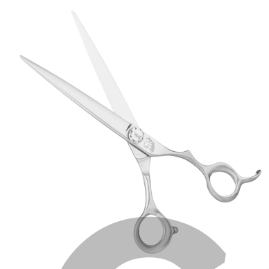 Yento TanTo Straight Scissor 7″ – profesionalios tiesios gyvūnų kirpimo žirklės, pagamintos iš japoniško „Yasugi Hagane“ plieno. 3 Yento TanTo Straight Scissor 7″ – profesionalios tiesios gyvūnų kirpimo žirklės, pagamintos iš japoniško „Yasugi Hagane“ plieno. 3