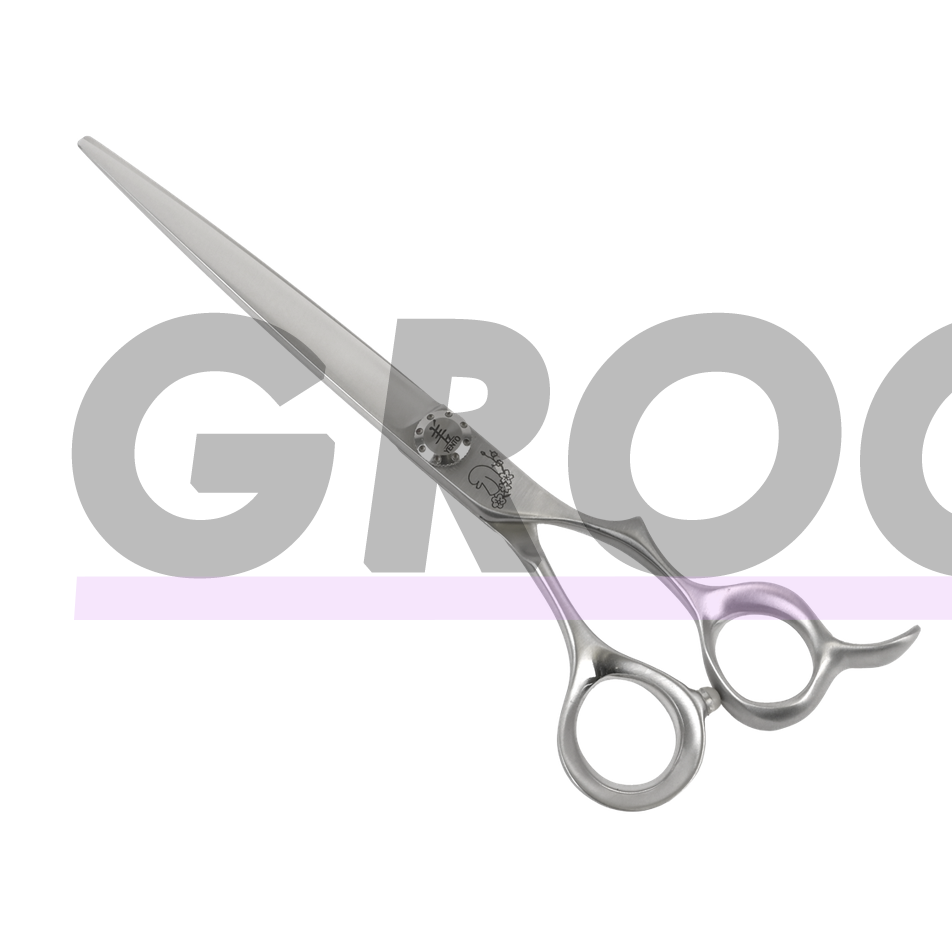 Yento TanTo Straight Scissor 7″ – profesionalios tiesios gyvūnų kirpimo žirklės, pagamintos iš japoniško „Yasugi Hagane“ plieno.