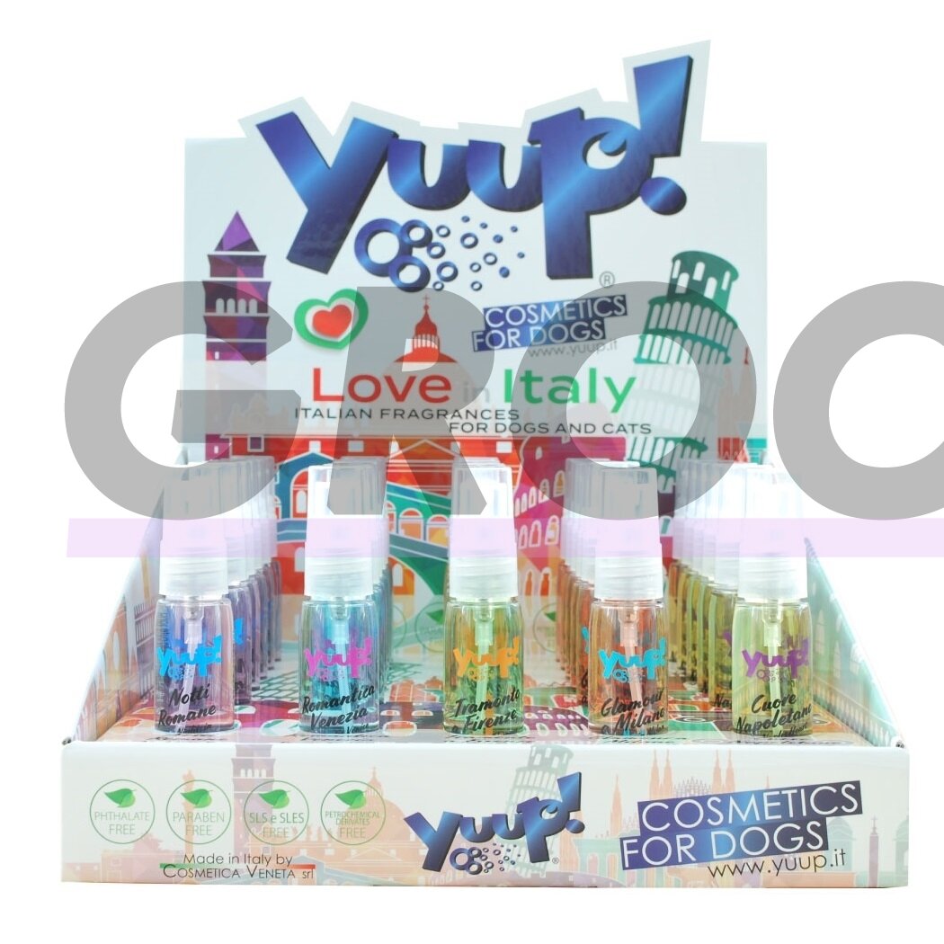 Yuup! Love In Italy 30 x 30ml - набор из тридцати итальянских духов (без спирта) с дисплеем для перепродажи, 5 ароматов Yuup! Love In Italy 30 x 30ml - набор из тридцати итальянских духов (без спирта) с дисплеем для перепродажи, 5 ароматов