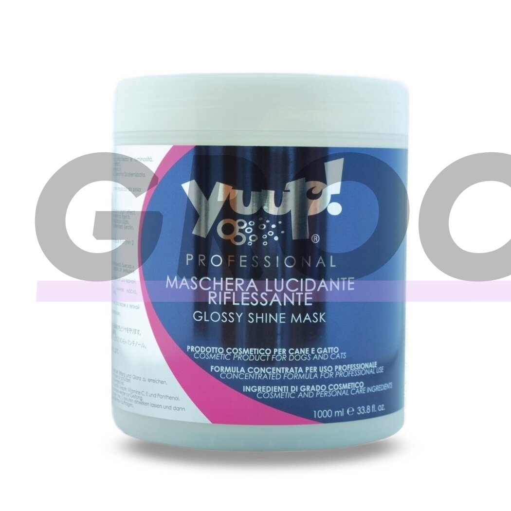 Yuup! Professional Glossy Shine Mask 1l - profesionali drėkinanti kaukė, priduodanti blizgesį. Talpa: 1L