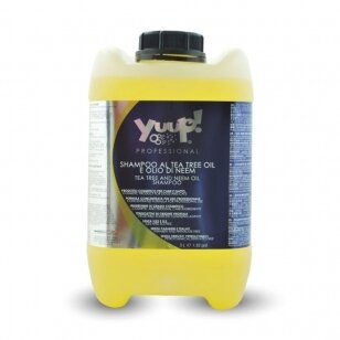 Yuup! Professional Tea Tree and Neem Oil Shampoo - profesionalus šampūnas, atbaidantis blusas, erkes ir kitus vabzdžius. Talpa: 10L