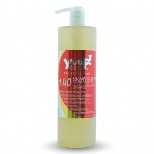 Yuup! Professional Ultra Degreasing Shampoo - profesionalus, efektyviai nuriebalinantis, šampūnas kruopščiam kailio valymui. Talpa: 1L