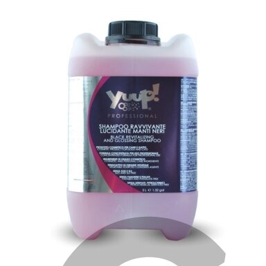 Yuup! Black Revitalising & Glossing Shampoo - maitinamasis, juodam ir tamsiam kailiui blizgesį suteikiantis, šampūnas. Talpa: 10L Yuup! Black Revitalising & Glossing Shampoo - maitinamasis, juodam ir tamsiam kailiui blizgesį suteikiantis, šampūnas. Talpa: 10L