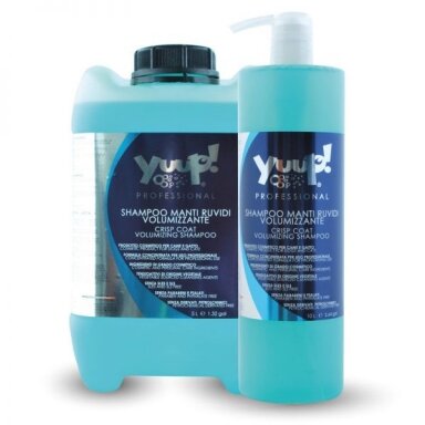 Yuup! Crisp Coat & Volumising Shampoo - profesionalus šampūnas šiurkščiam kailiui prižiūrėti, didinantis apimtį. Talpa: 5L