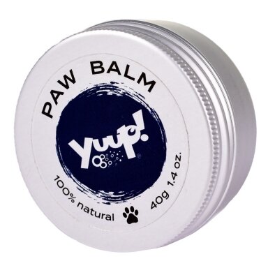 Yuup! Paw Balm 40g - natūralus vaškas gyvūnų letenoms prižiūrėti su taukmedžio sviestu ir simondsijų aliejumi Yuup! Paw Balm 40g - natūralus vaškas gyvūnų letenoms prižiūrėti su taukmedžio sviestu ir simondsijų aliejumi