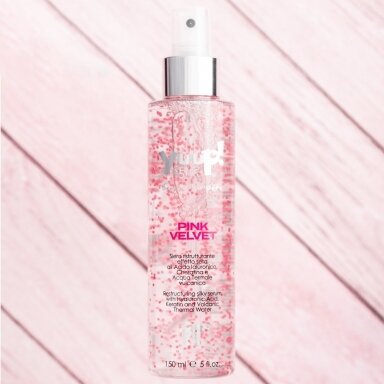Yuup! Pink Velvet 150ml - питательная и увлажняющая спрей-сыворотка с кератином и гиалуроновой кислотой Yuup! Pink Velvet 150ml - питательная и увлажняющая спрей-сыворотка с кератином и гиалуроновой кислотой