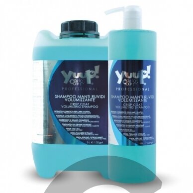 Yuup! Crisp Coat & Volumising Shampoo - profesionalus šampūnas šiurkščiam kailiui prižiūrėti, didinantis apimtį. Talpa: 250ML Yuup! Crisp Coat & Volumising Shampoo - profesionalus šampūnas šiurkščiam kailiui prižiūrėti, didinantis apimtį. Talpa: 250ML