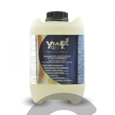 Yuup! Professional Gentle Shampoo - ypač švelnus šampūnas šuniukams ir alergiškiems bei turintiems jautrią oda šunims. Talpa: 10L Yuup! Professional Gentle Shampoo - ypač švelnus šampūnas šuniukams ir alergiškiems bei turintiems jautrią oda šunims. Talpa: 10L