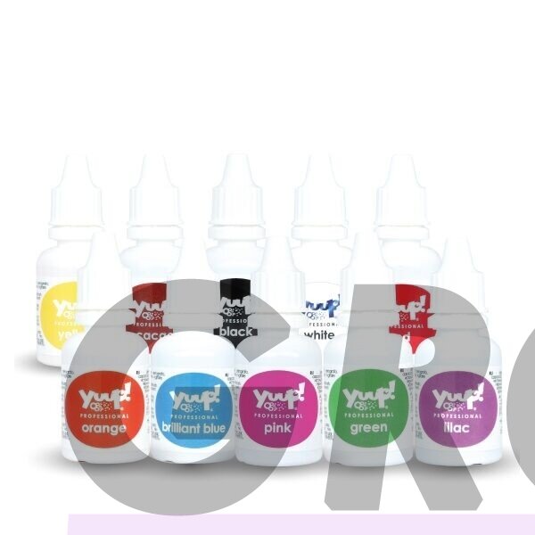 Yuup! Colors Grooming Airbrush 10x20ml - 10 airbrush dažų rinkinys