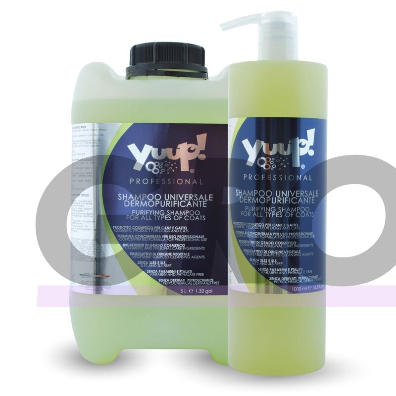 Yuup! Professional Purifying Shampoo - universalus valomasis šampūnas visų tipų kailiams. Talpa: 5L