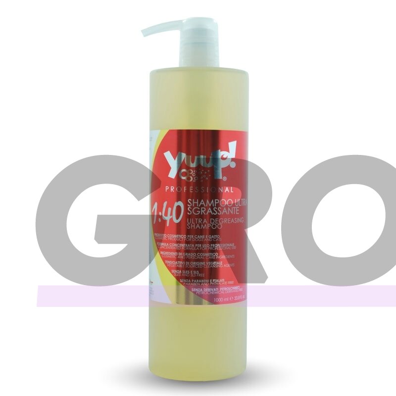 Yuup! Professional Ultra Degreasing Shampoo - profesionalus, efektyviai nuriebalinantis, šampūnas kruopščiam kailio valymui. Talpa: 1L Yuup! Professional Ultra Degreasing Shampoo - profesionalus, efektyviai nuriebalinantis, šampūnas kruopščiam kailio valymui. Talpa: 1L