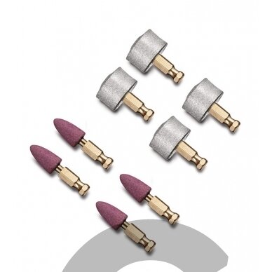 8 antgalių rinkinys šlifavimo dildės modeliui Andis Nail Grinder 8 antgalių rinkinys šlifavimo dildės modeliui Andis Nail Grinder